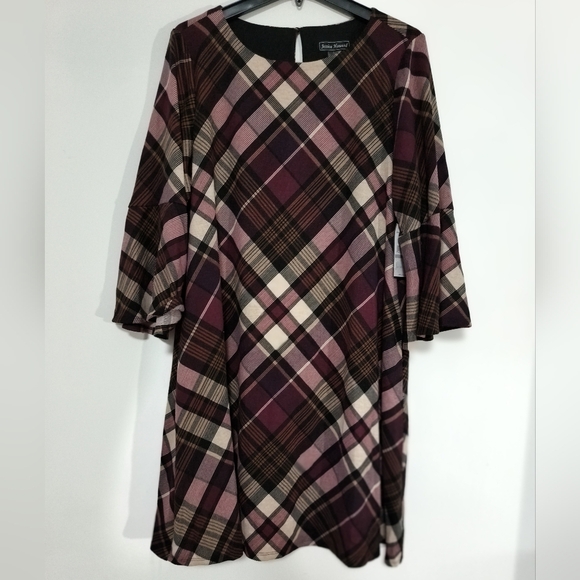 New Pretty Plaid Dress/ Size 1X - Picture 1 of 9
